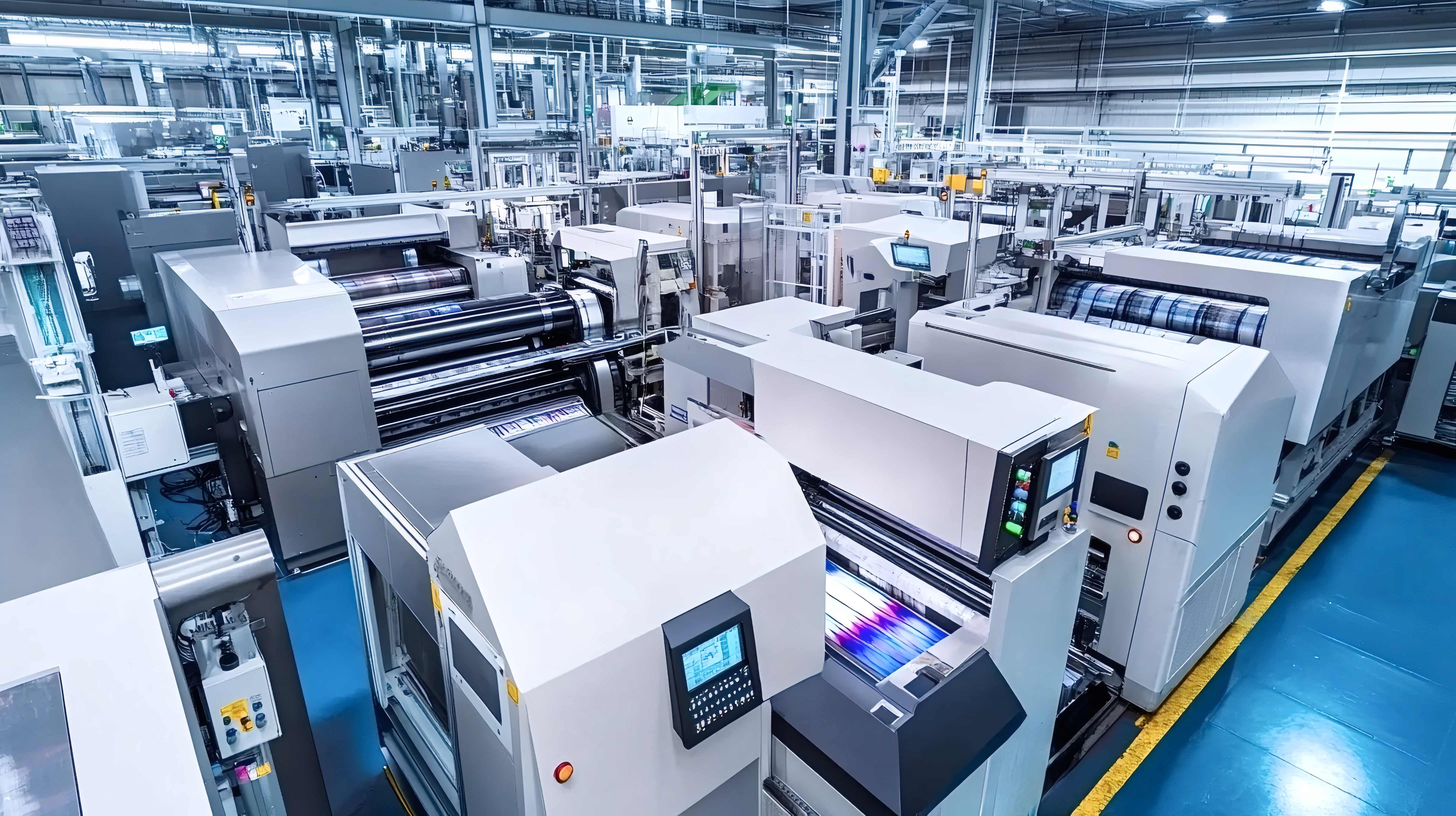 Planta de manufactura moderna con equipos de alta tecnología